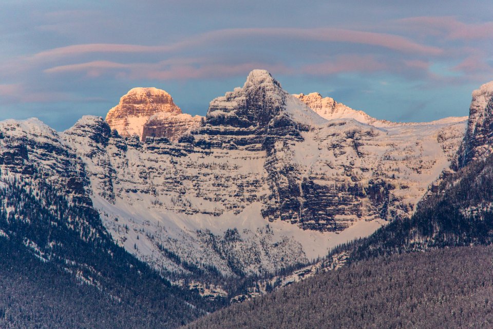 Glacier Landforms: Arête & Horns, as viewed from Lake MacDonald