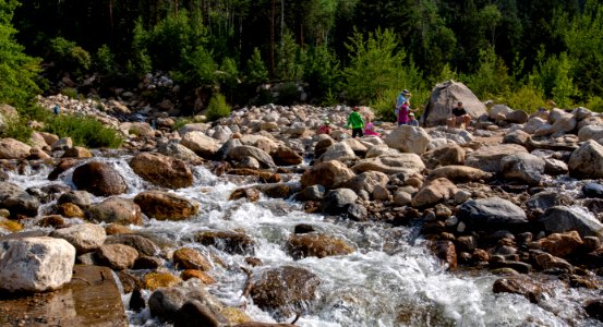 Visitors enjoying Rocky Mountain National Park photo
