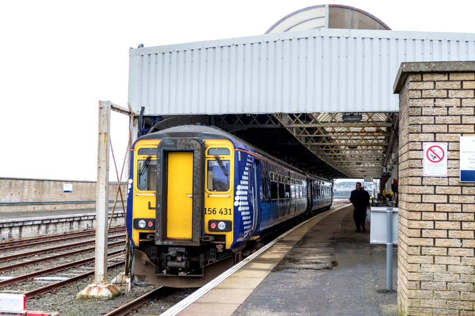 Train at Stranraer station