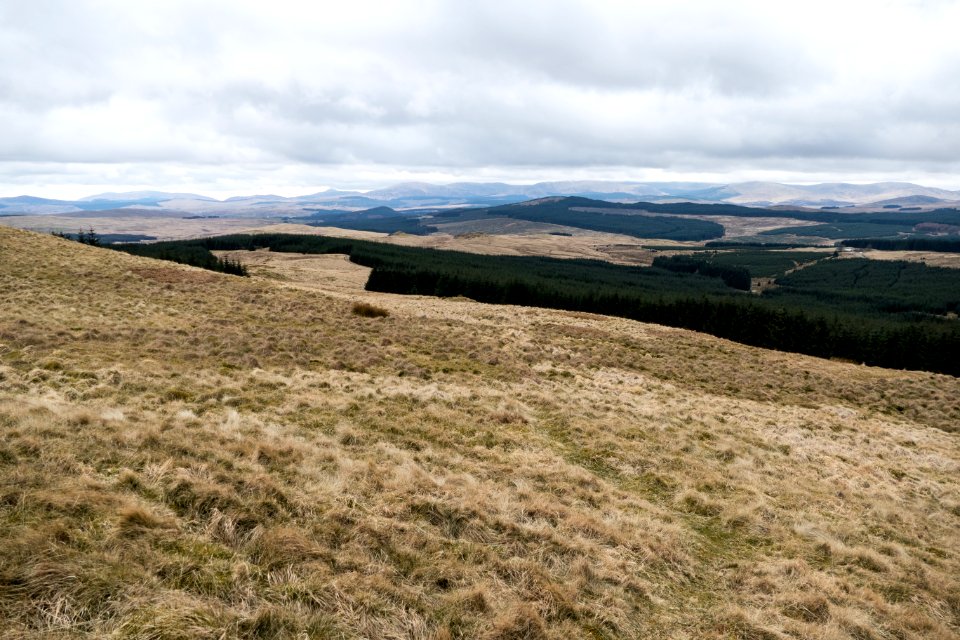 Looking south from Manquhill Hill