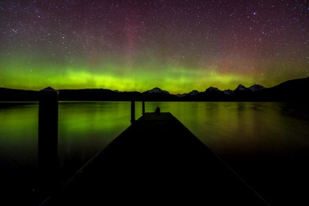 Aurora Borealis at Glacier National Park photo