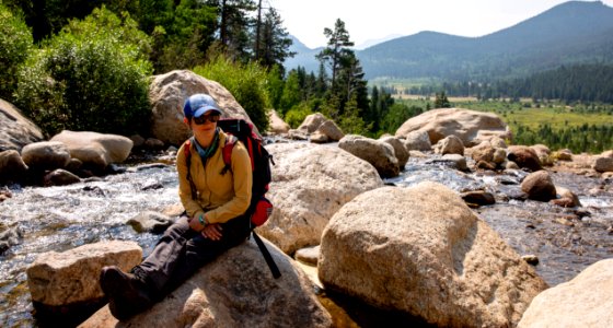 Visitors enjoying Rocky Mountain National Park