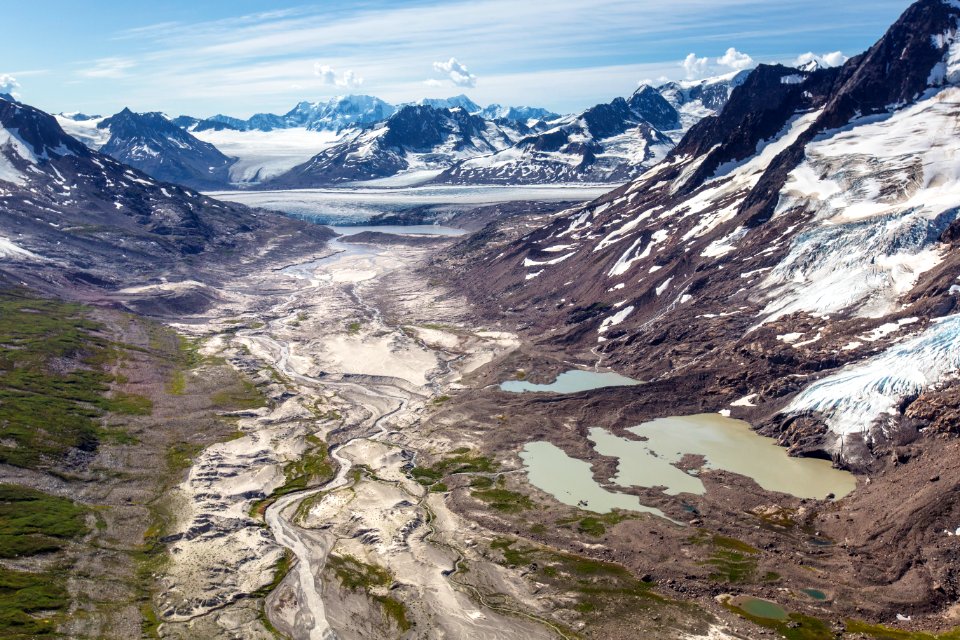 Glacier Landforms: Outwash Plain, Tana Glacier