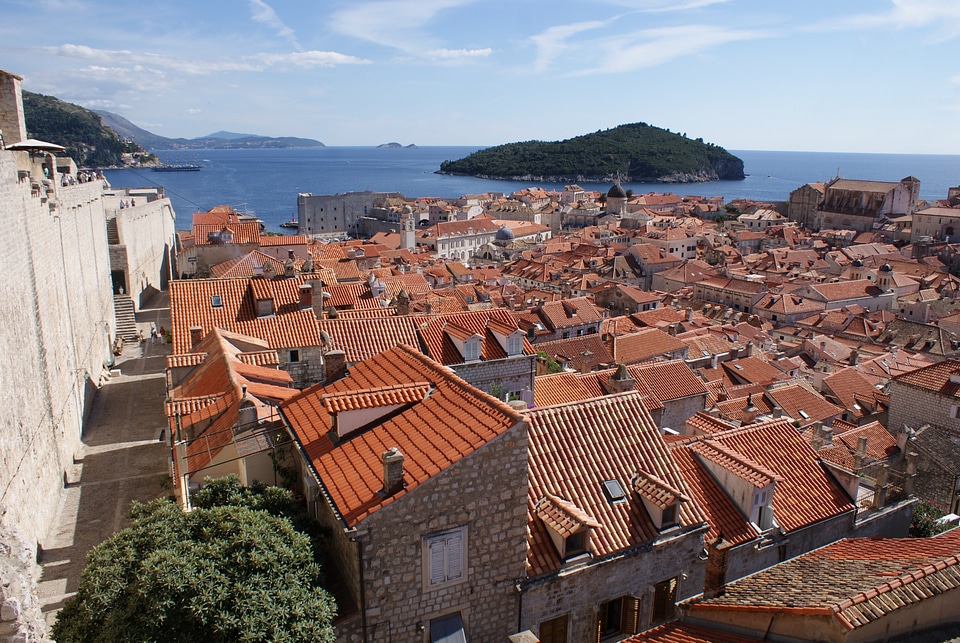 The old town street sea