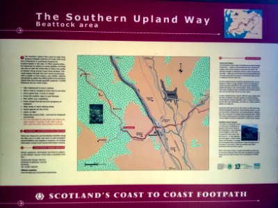 Southern Upland Way information board at Beattock photo