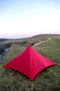 Trailstar pitched at Knockquhassen