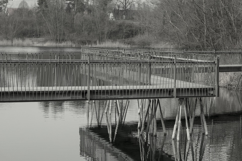 Nature jetty watercourse