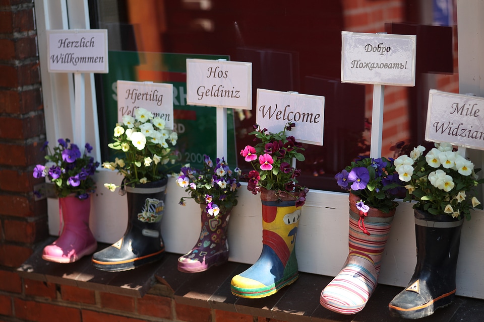 Friendly rubber boots nationalities