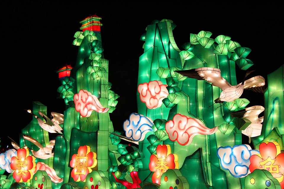 Landscape lamp lantern festival traditional folk