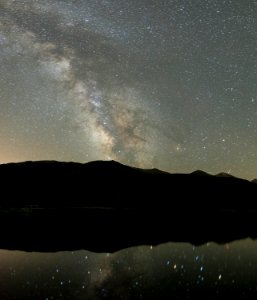 Milky Way over Sprague Lake photo