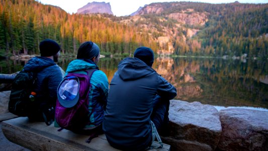 Visitors enjoying Rocky Mountain National Park