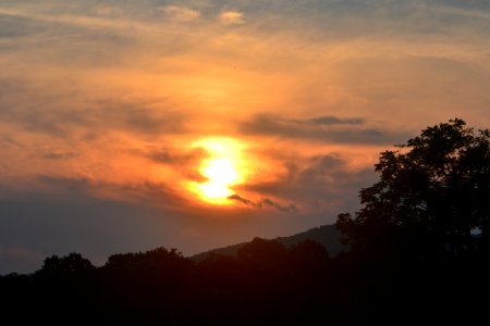 Sunset from Parkway milepost 45 Buena Vista in August NPS Photo PH