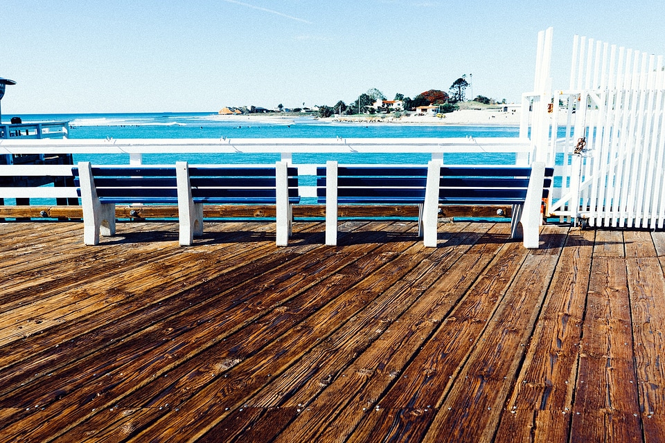 Benches summer sunshine photo