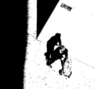 Empujada por su sombre