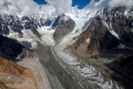 Glacier Features: Ojives, Hawkins Glacier photo
