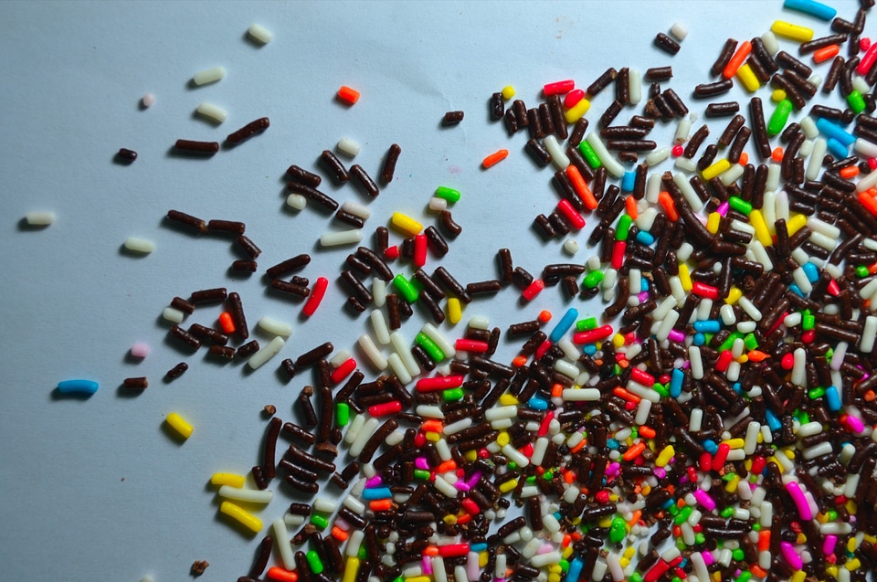 Colorful sweet food