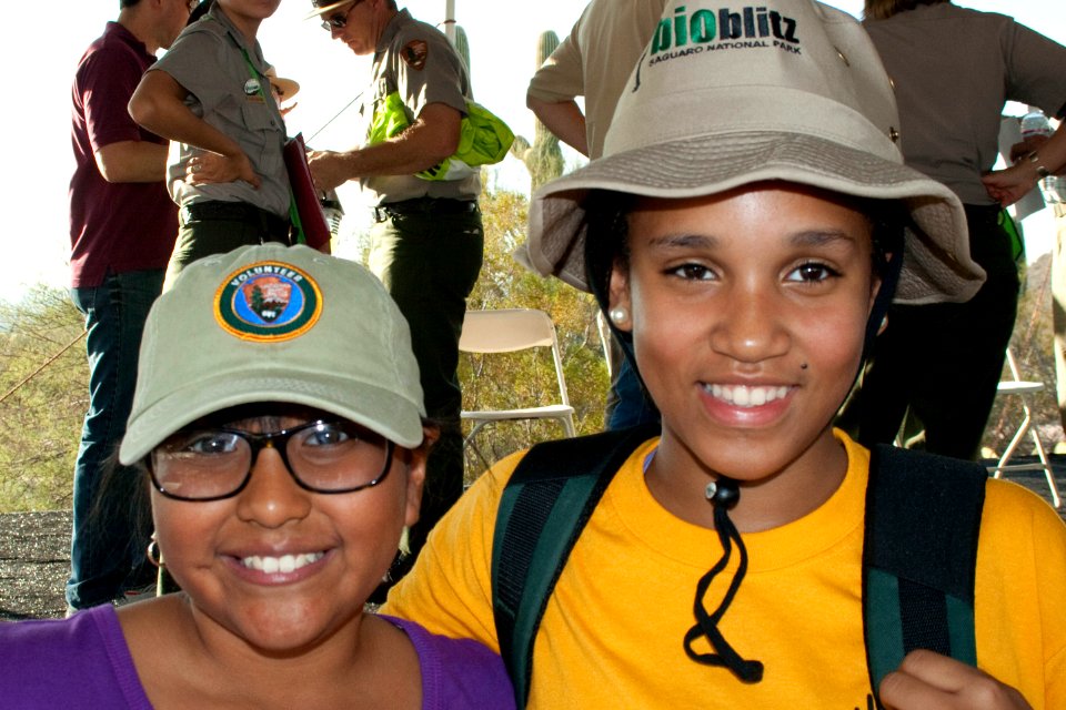 Youth ambassadors Valyssa and Dara. Photo by NPS/Todd M. Edgar.