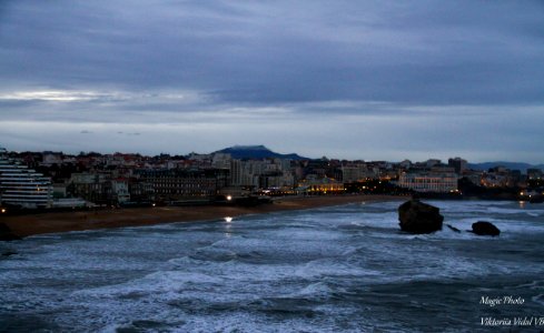 Vue sur Biarritz nocturne