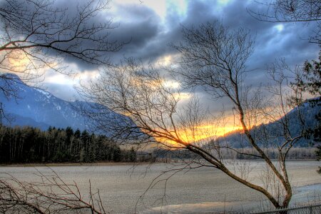 Lake mountain british columbia photo