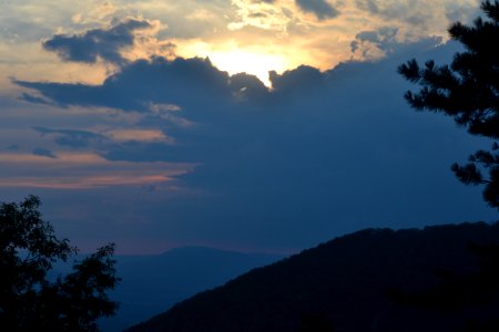 Sunset near Chimney Rock Overlook