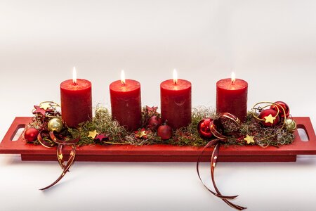 Fourth candle before christmas light