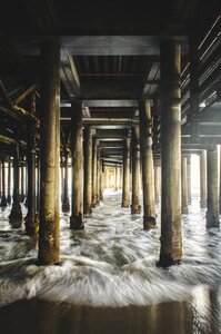 Beach sand wooden photo