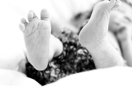 Infant little foot photo