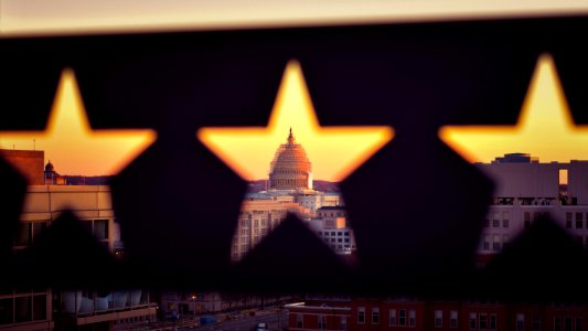 US Capitol Dome Through Stars photo