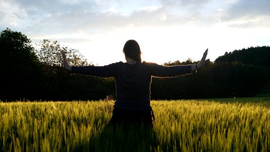 Landscape sunlight silhouette