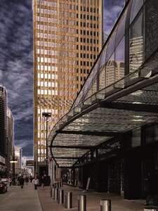 City high houses building glass