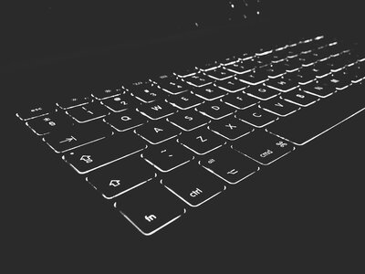Backlight technology gray keyboard photo