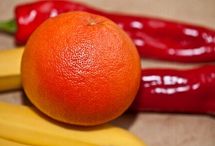 Banana red grapefruit red pepper