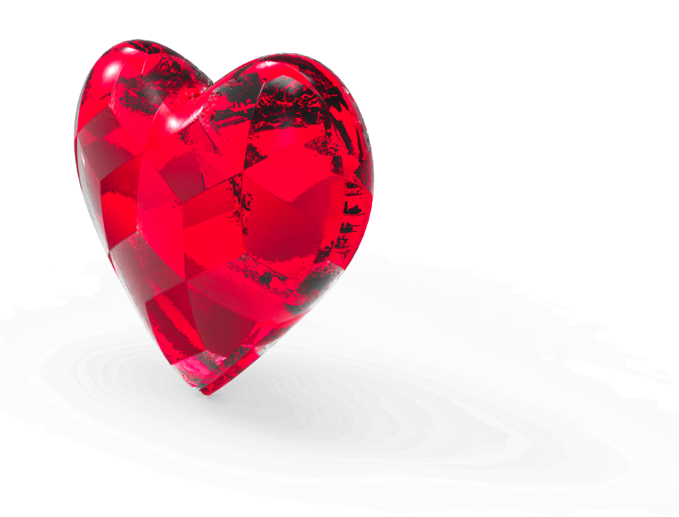 Heart  Glass Cubes Cropped- Free Stock Image