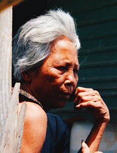 Old elderly woman female photo