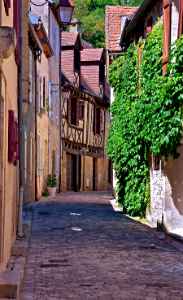 A narrow street in France
