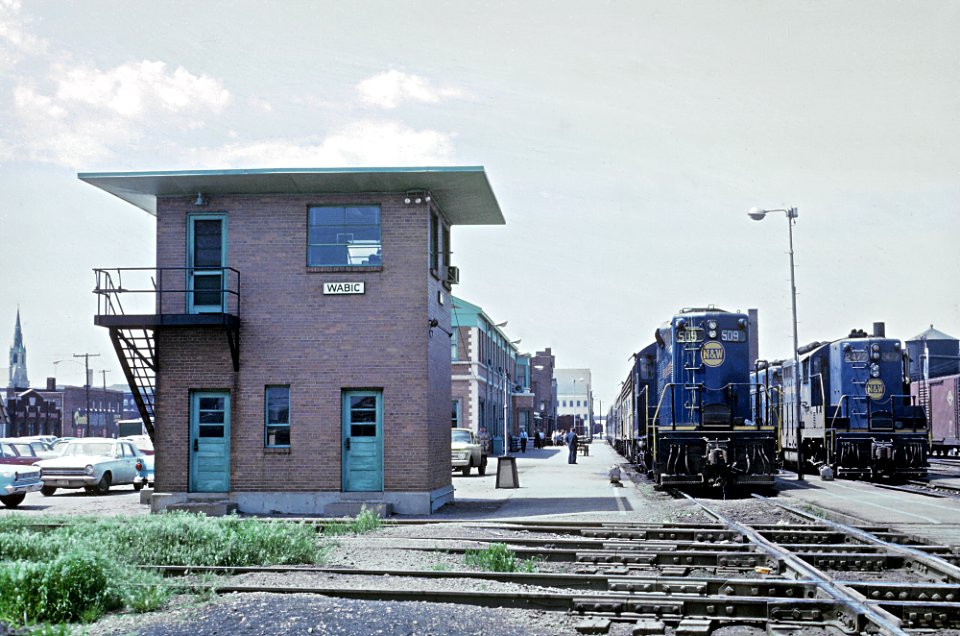 N&W (ex-Wabash) Train Time at Decatur, IL on May 7, 1966 by Roger Puta -- 8 Photos