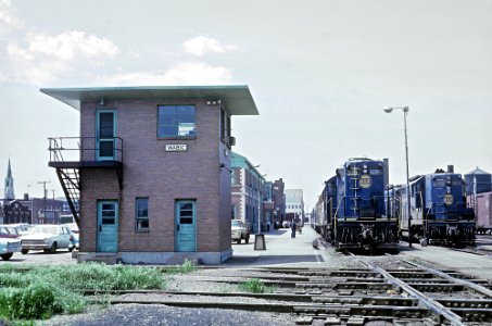 N&W (ex-Wabash) Train Time at Decatur, IL on May 7, 1966 by Roger Puta -- 8 Photos