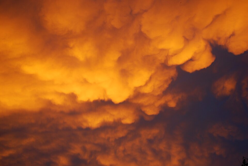 Yellow angry storm clouds