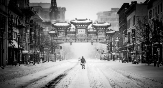 Chinatown, Washington, DC During Blizzard photo