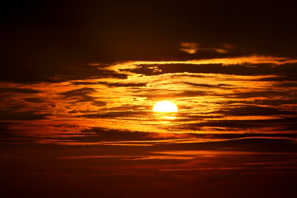 Landscape sun twilight