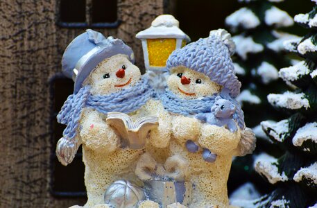 Snow snowmen wintry photo