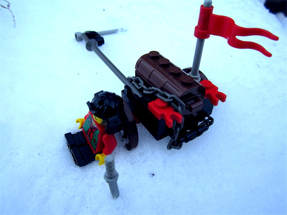 Lego samurai in snow