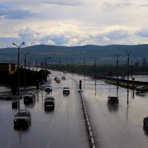 Road after the rain photo