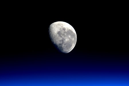 Moonset Viewed From the International Space Station photo