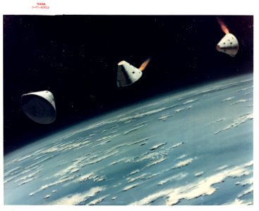 Apollo classic concept art: RCS maneuvers before reentry