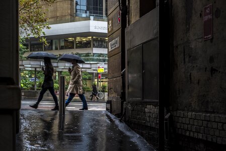 Umbrellas street scene
