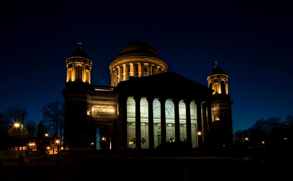 Esztergom at night lights
