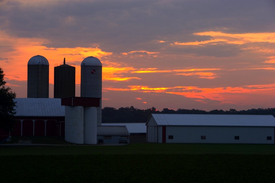 Rural dusk evening
