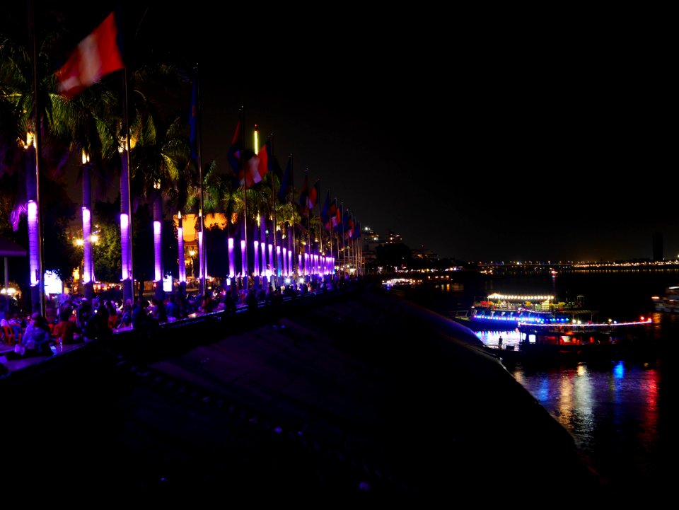 Phnom Penh Riverside Night
