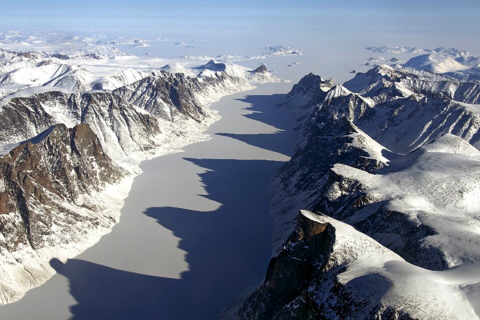 Baffin island landscape snow